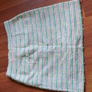 CeCe Textured Mini Skirt Yellow, Pink, & Green- Spring Colors Sz 2